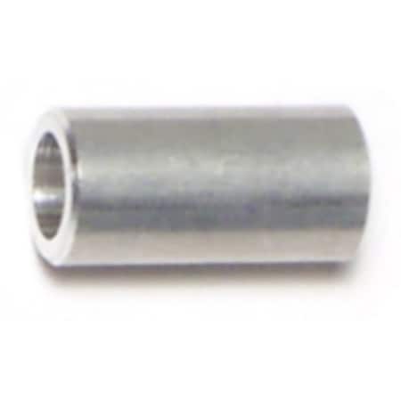 Midwest Fastener Round Spacer, #8 Screw Size, Aluminum, 1/2 in Overall Lg, 10 PK 65846